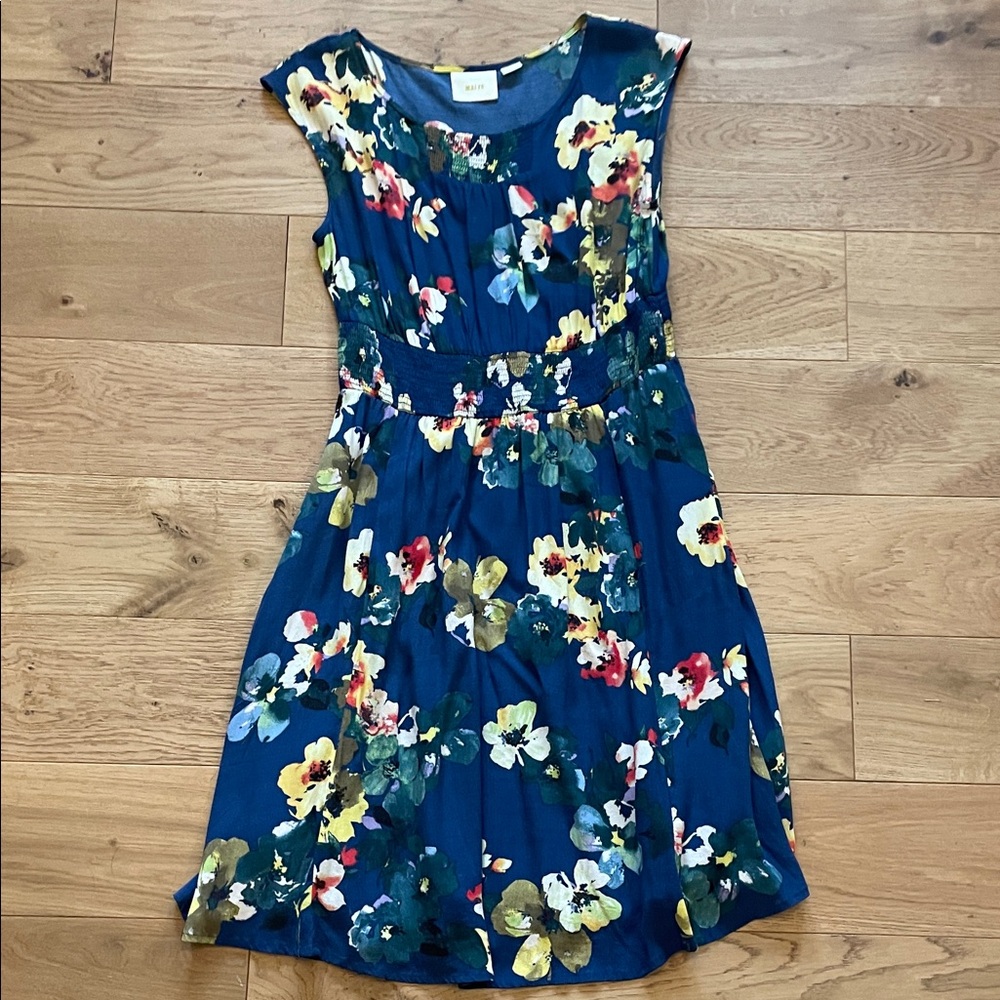 Mauve by Anthropology Floral Dress Size Small